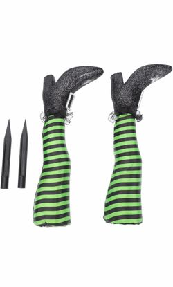 Halloween Witch Legs Yard Stake Decorations