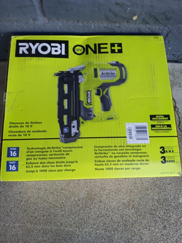 FINISH NAILER 16GA RYOBI 18V TOOL ONLY