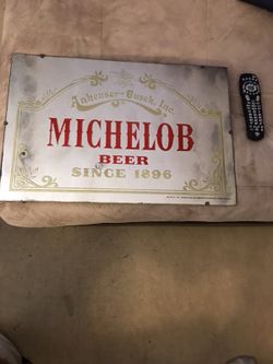 Michelob Vintage Mirror Beer Sign 1950s