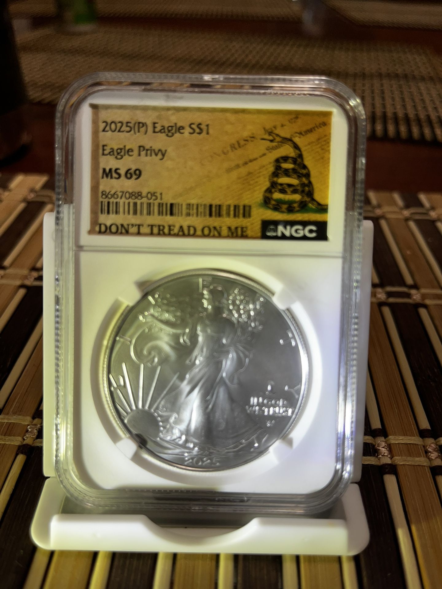 2025 P Eagle Privy ms69 $1 Coin
