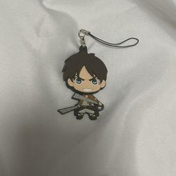Attack On Titan Eren Yeager Anime Manga Chibi Keychain Phone Charm