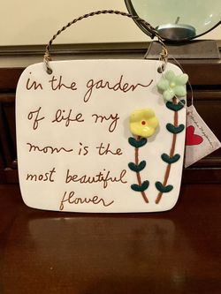 New With Tag Wall Decor Perfect Mother’s Day Gift Sandra Magsamen Wall Decor Plaque In The Garden Of Life