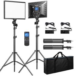 Professional LED Video / photography / gaming Lighting Kit - Dazzne D50 with Stands & Remote