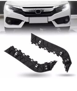 Left & Right Side Front Bumper Fender Bracket Bars For Honda Civic 2016~2021 US