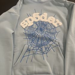 Sky Blue Sp5der Hoodie Size L