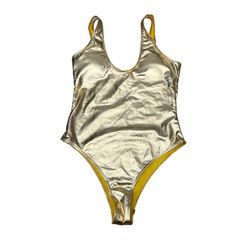 Metallic Gold One-Piece Swimsuit