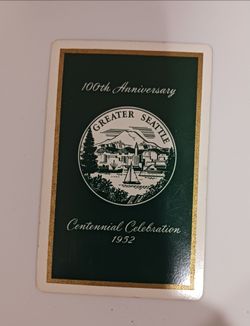 1952 Seattle Centennial playing cards