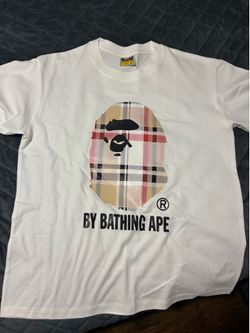 White Burberry bape shirt (Small)