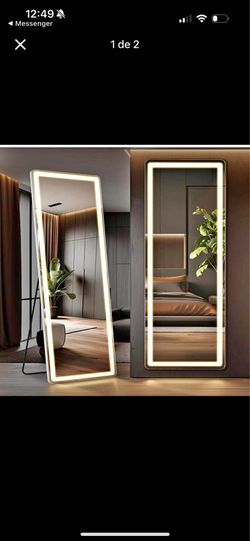 Espejo con luz led de cuerpo completo