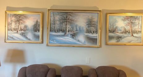 Like New Framed Wall Art - All 3 Prints for $25