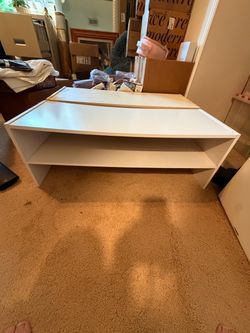 SHELVES, 2; 31"w x 11 1/2"deep x 11 1/2" tall;  cross streets are Arapaho & Waterview