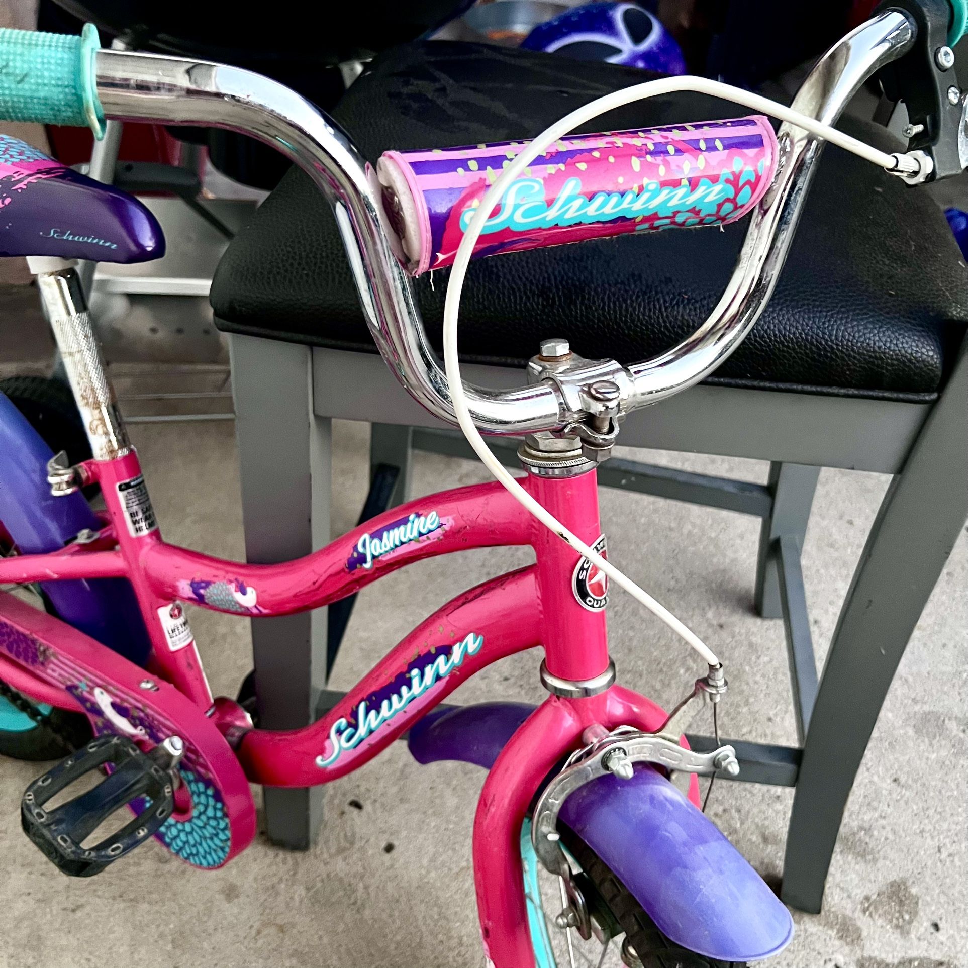 TWO Schwinn Jasmine Kids Bikes 16