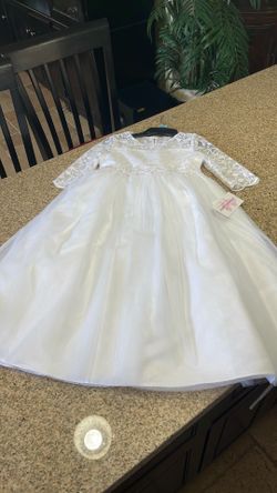 Girls white dress size 8