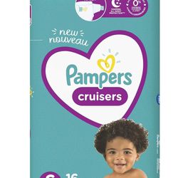 Pampers Cruisers,Diapers Size 6, 16 Count. 35+ lbs