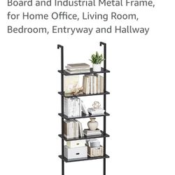 $35 New 5 tier bookshelf industrial wall mount ladder.