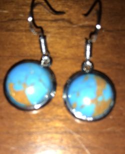 Silver and turquoise earrings