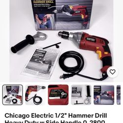 1/2” variable speed hammer drill.  $40