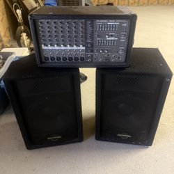 Phonic 7400 Powered Mixer W/speakers