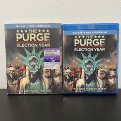 The Purge Election Year Blu-Ray DVD 2 Disc Combo w/ SlipCover Horror 2016