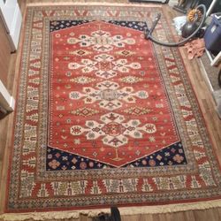 Vintage Heriz Style Wool Rug 8x12 Oriental Carpety