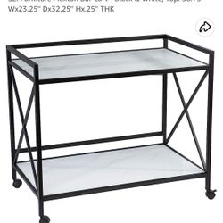 Black And White Bar Cart 