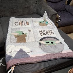 Baby Yoda Crib Set And Crochet Costume 