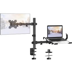 Monitor Mount with Laptop Tray