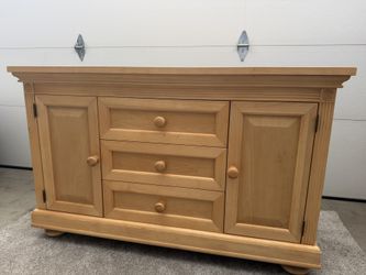 Dresser Or Changing Table. Natural Solid Wood