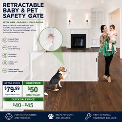 Retractable Baby & Pet Safety Gate