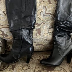 Guess Gillian Leather Boots - Size 8.5