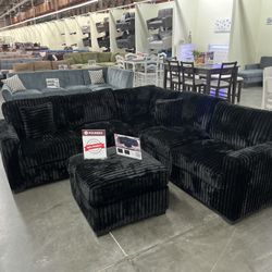 New Black Sectional 