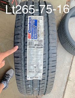 1 new lt265-75-16 10ply bfgoodrich