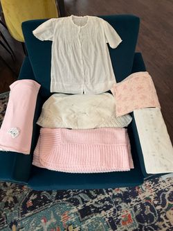 Vintages (early 70s) Baby Blankets and Dress