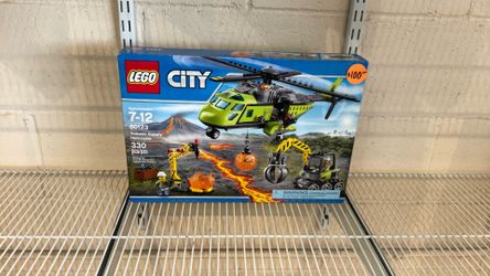LEGO 60123 CITY VOLCANO SUPPLY HELICOPTER.
