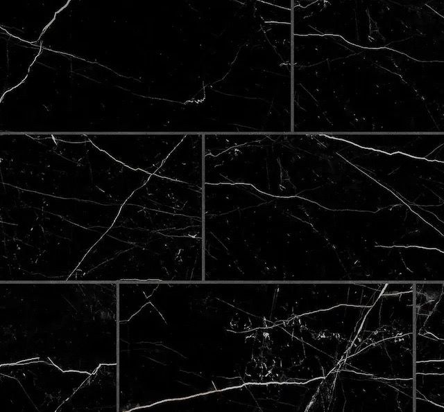 Corso Italia Impero Black Matte 12 in. x 24 in. Marble Look Porcelain Floor and Wall Tile