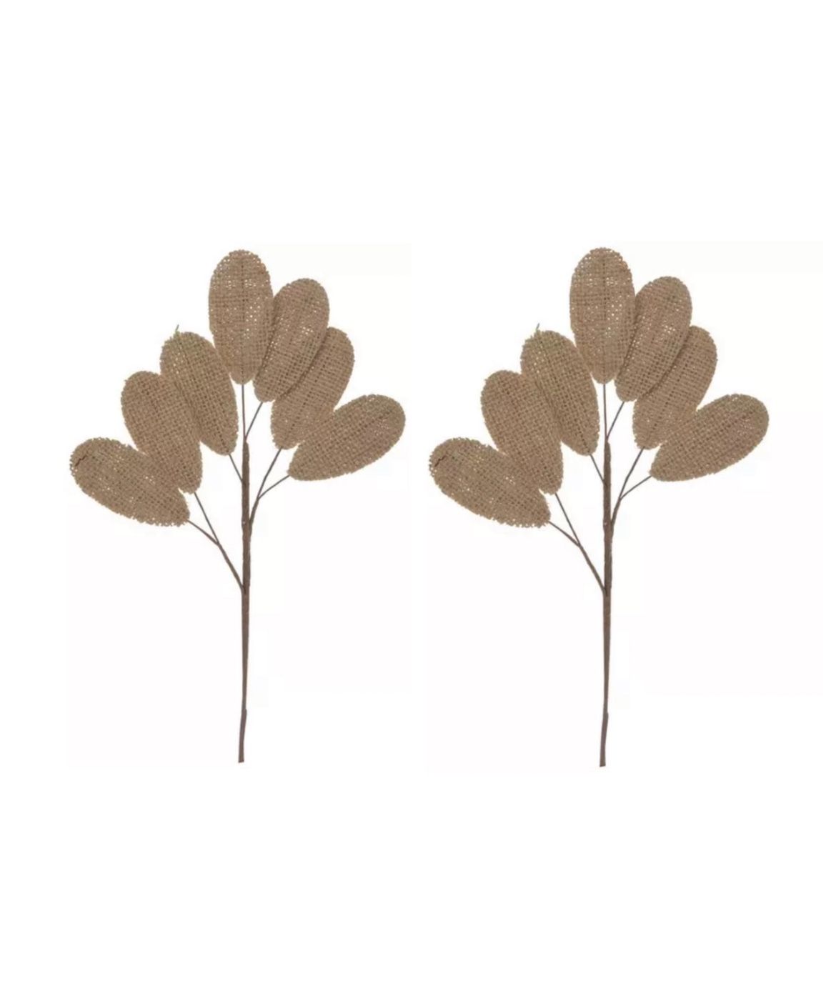 Burlap Leaves Pick, 2 Count NEW!!
