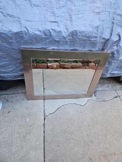 Framed Beveled Mirror 29in X23in