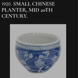 1920 Small Chinese planter.