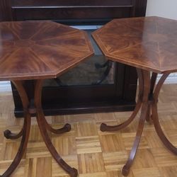 Pair of Antique Regency Style Mahogany Side Tables RBC Made in England
