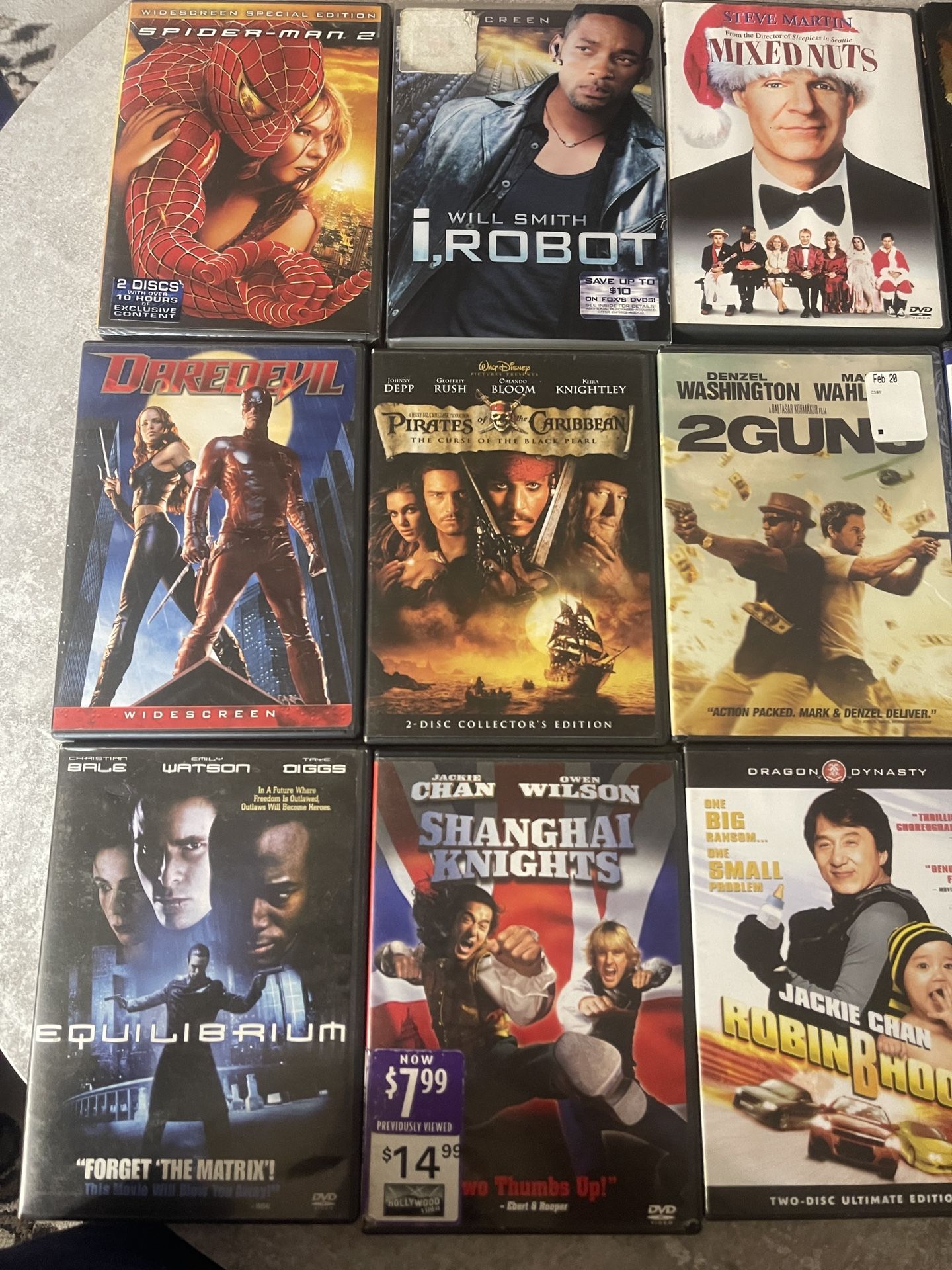 12 DVD Movies pre-owed & New Sealed
