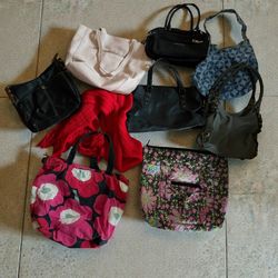 Mixes Purses And Bags Red Scarf One Purse Is AS Victorias Secret 