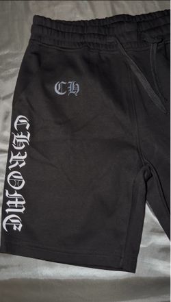 Black Chrome heart shorts