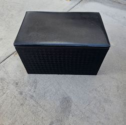 Black Storage Ottoman