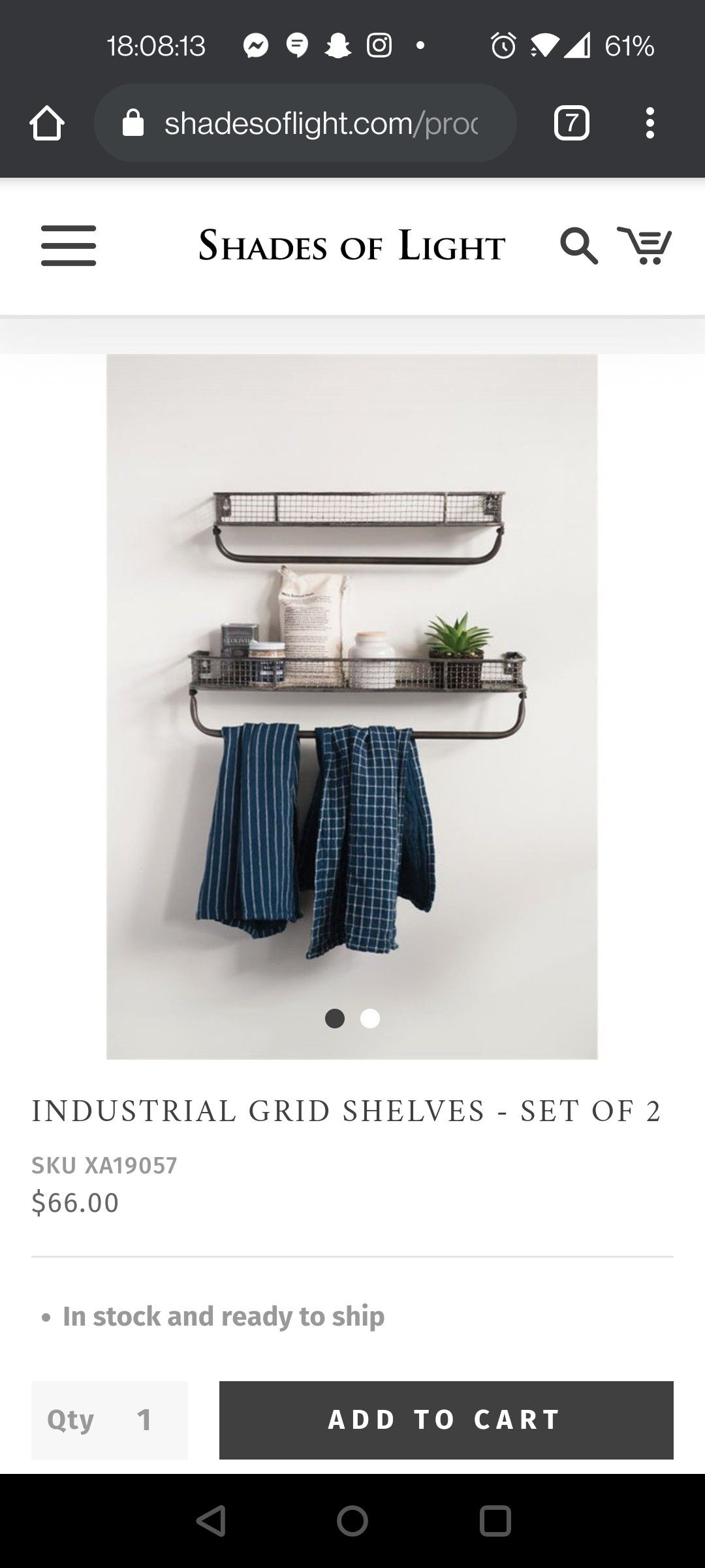 Industrial Grid Shelves from Shades of Light