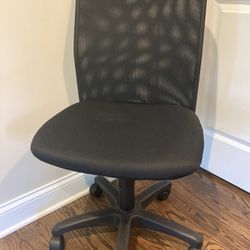 Sleek Compact Supportive Black Desk Chair