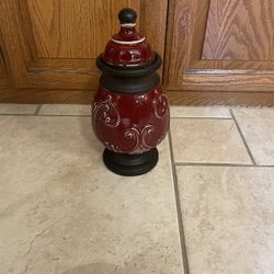 Burgundy Vase/Jar