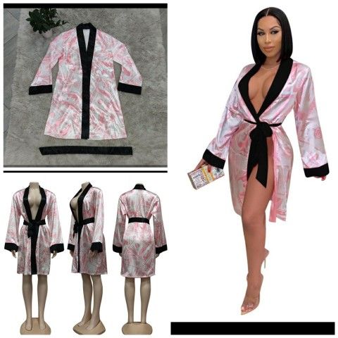 Luxury Pink Money Robe