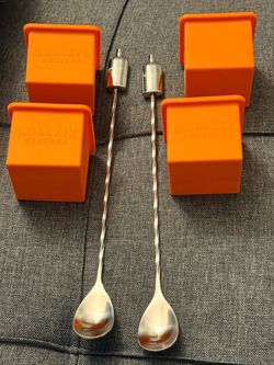 Cocktail Set – 2 Bar Spoons & 4 Ice Molds