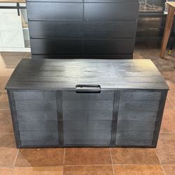 🔥Special Discount 🔥75 Gallon Resin Deck Box,Outdoor Large Resin Deck Box,Lockable Container for Patio Furniture Cushions Garden Tools (Black) 💰29$ 
