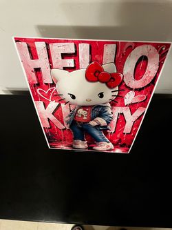 Hello Kitty custom metal plate